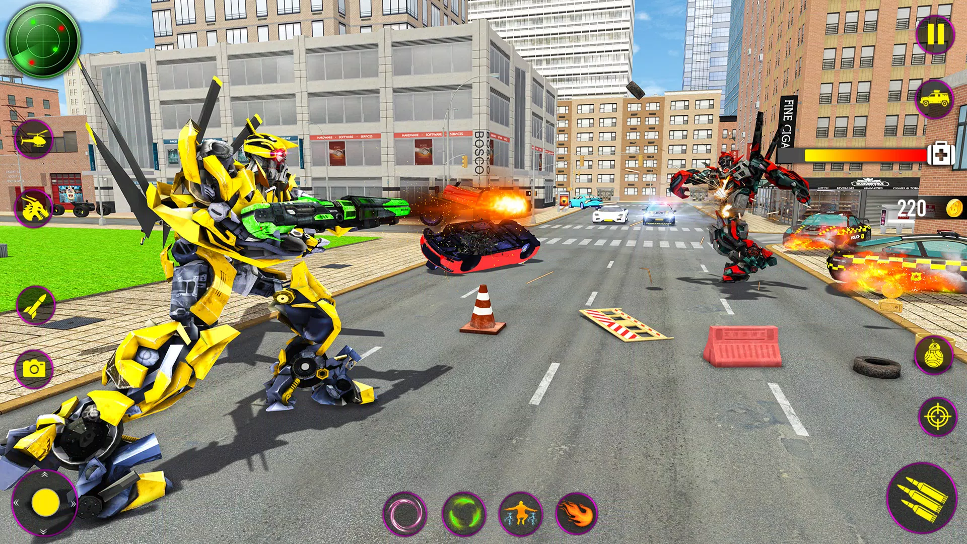 Raposa fazer tiro ao robô de bicicleta jogo robô - Download do APK para  Android