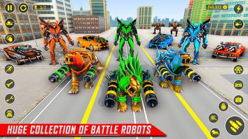 사자 로봇 자동차 게임: 로봇 게임 스크린샷 2
