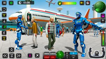 Robot Airplane Pilot Games 3D Cartaz