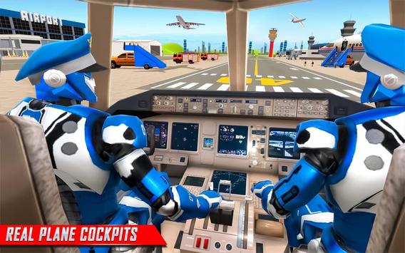 Robot Airplane Pilot Simulator - Airplane Games screenshot 13