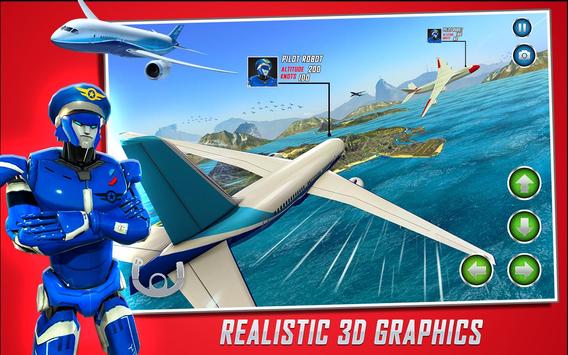 Robot Airplane Pilot Simulator - Airplane Games screenshot 7