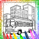 Glitter Bus Coloring Book иконка