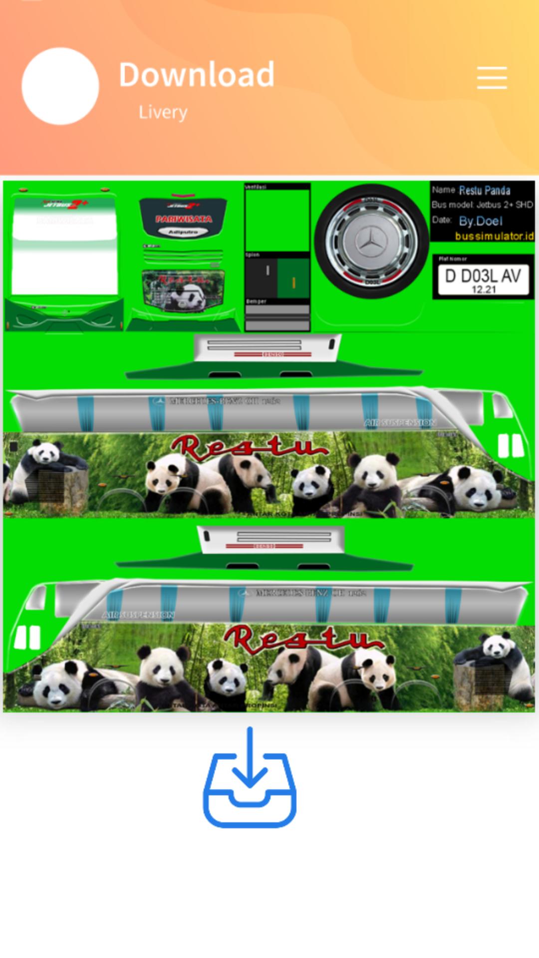 Template Livery For Jb Shd Bus Simulator Indonesia