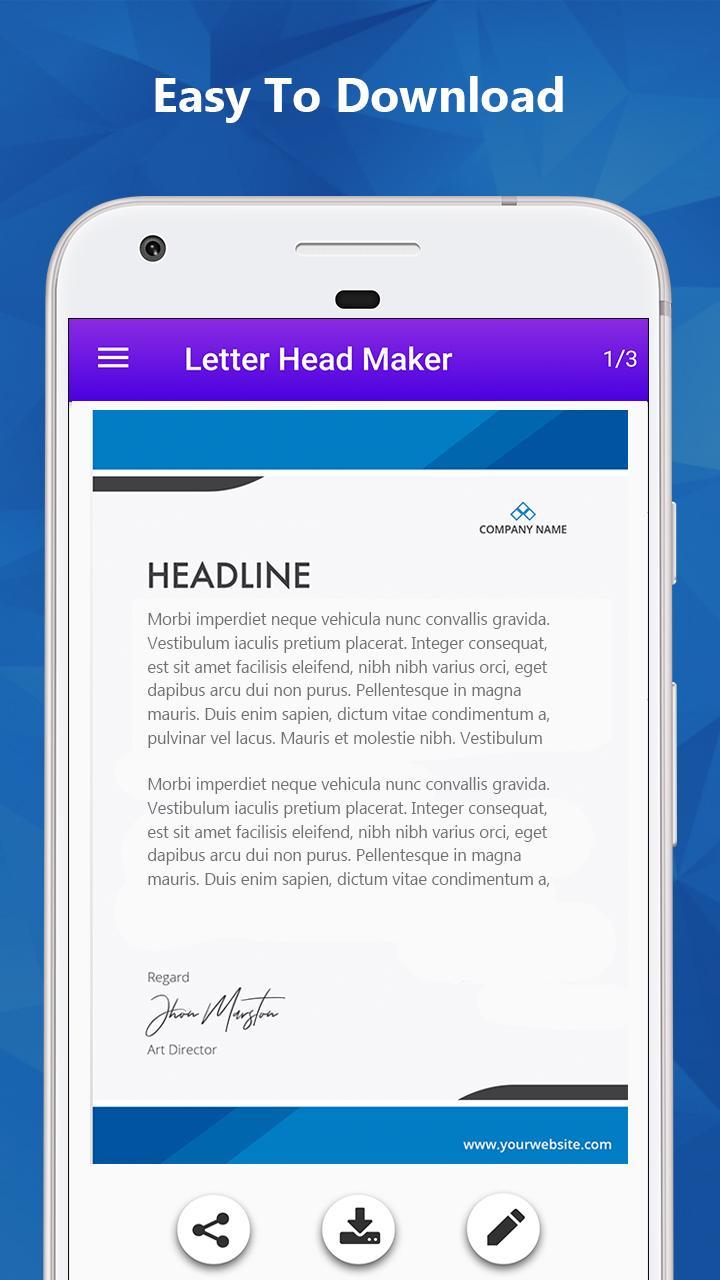 Android 用の レターヘッドメーカー ビジネスレターヘッドテンプレート Apk をダウンロード Android 用の レターヘッドメーカー ビジネスレターヘッドテンプレート Apk をダウンロード