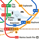 Singapore MRT Map Zeichen