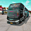Modern City Coach Bus Driving