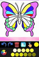 libro para colorear de mariposa Poster