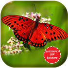 Butterfly Gif Stickers icône