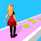 Money Run Rich 3D Girl Game icône