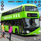 Coach Bus Driving Games Sim 3d أيقونة