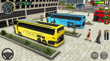 Coach Bus Driving Games Sim 3d ポスター