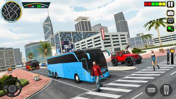 Coach Bus Driving Games Sim 3d स्क्रीनशॉट 1