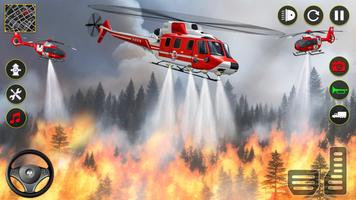 Fire Truck Rescue Sim Games 3d ポスター