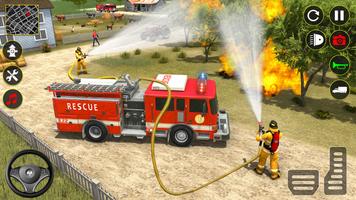 Fire Truck Rescue Sim Games 3d Ekran Görüntüsü 1