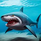Angry White Shark Games 3d icône