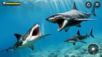 Angry White Shark Games 3d capture d'écran 1