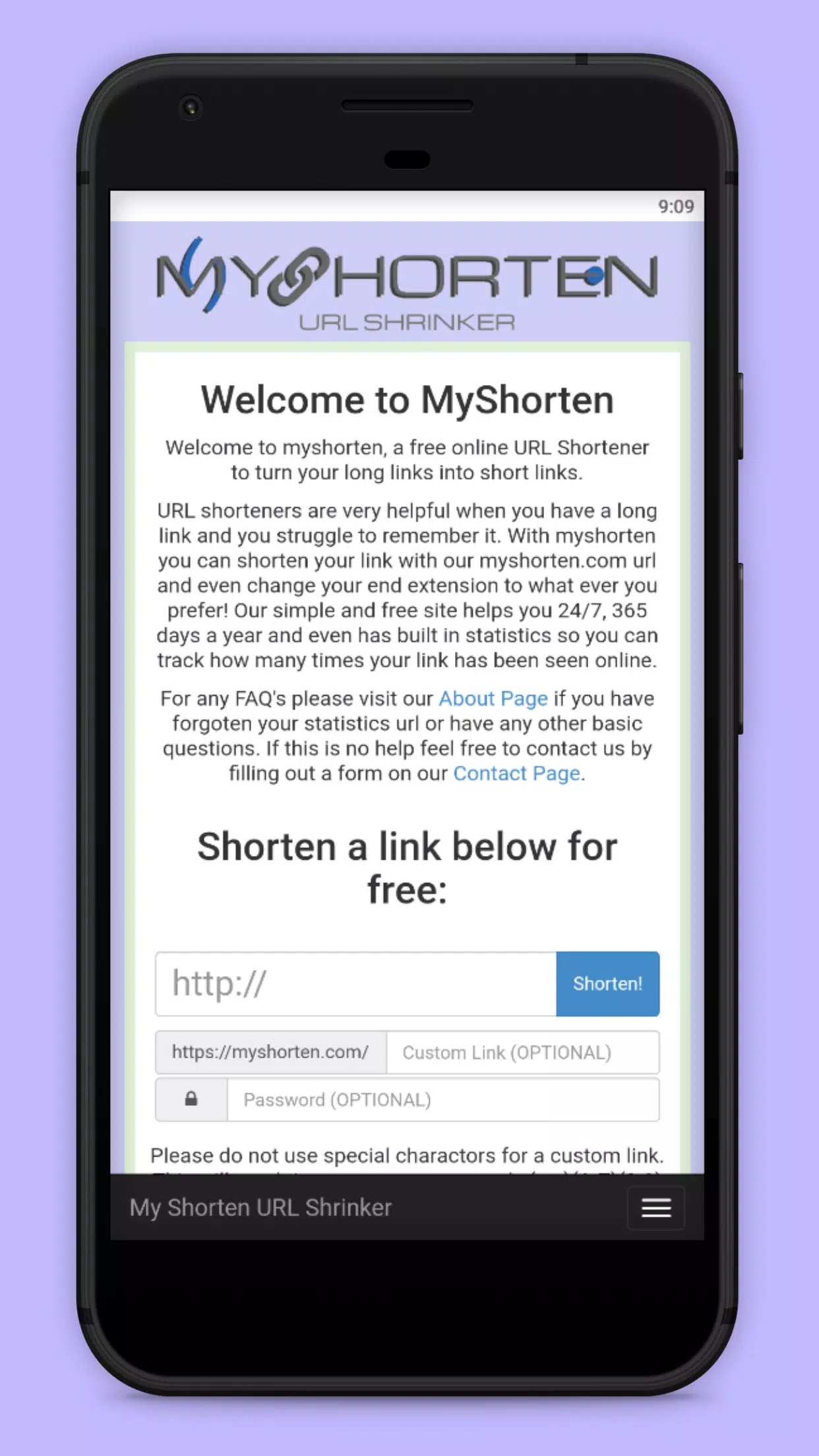 MyShorten FREE URL Shortener APK for Android Download
