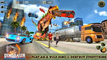 Dinosaur Rampage City Simulator Affiche