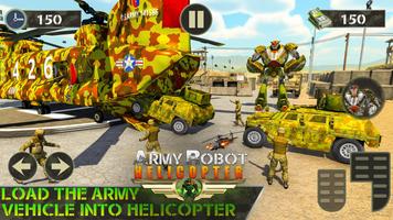 US Army Robot Transport- Army Tank Truck Transport screenshot 1