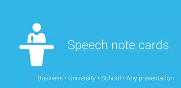 Speech note cards