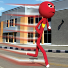 Superhero flash stickman icon