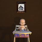 Scary Baby In Pink House 3D Zeichen
