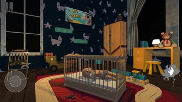 Scary Baby In Pink House 3D Plakat