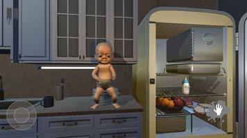Scary Baby In Pink House 3D capture d'écran 2