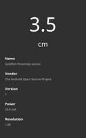 Proximity sensor screenshot 1