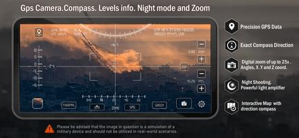 GPS Camera. Compass, Levels Affiche