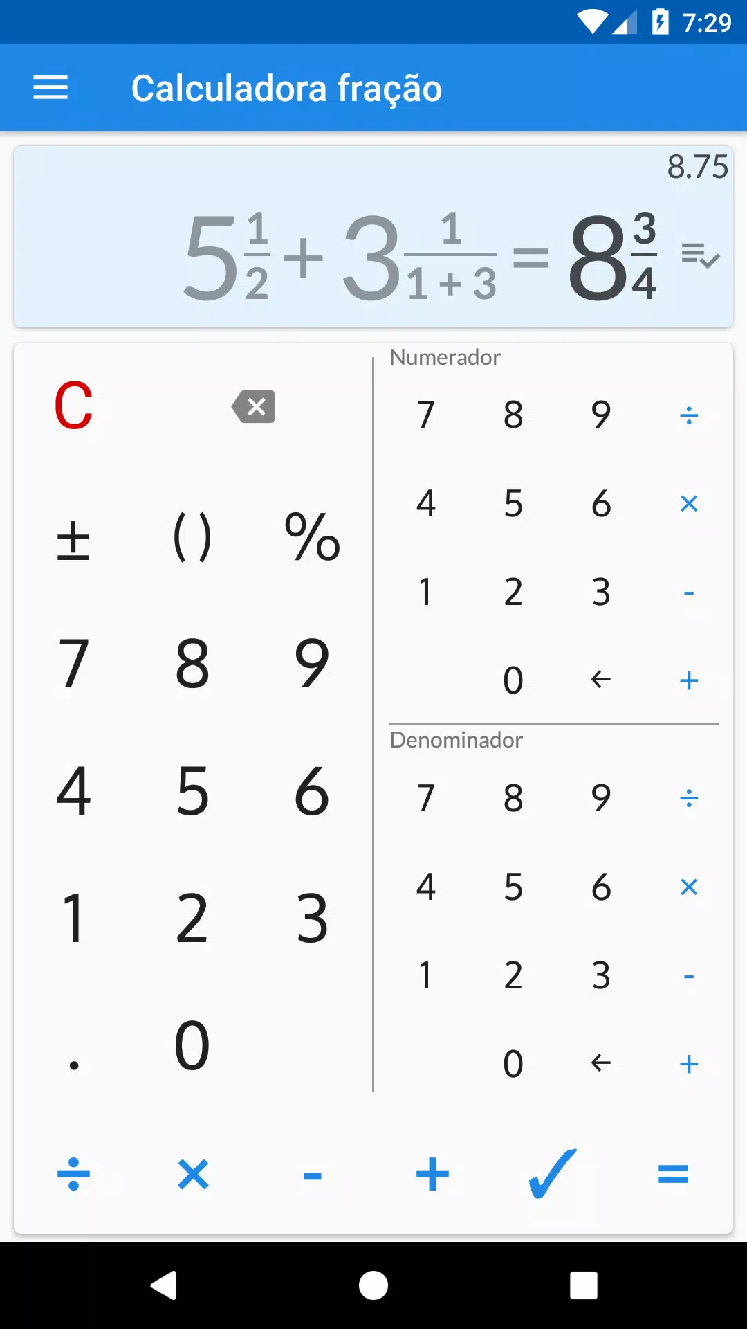 Download do APK de frações matemática para Android