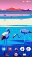 XPERIA™ Theme "Beach-2 Flamingo" ポスター