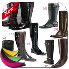 Leather riding boots Design icône