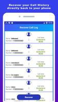 Recover deleted call log history اسکرین شاٹ 1