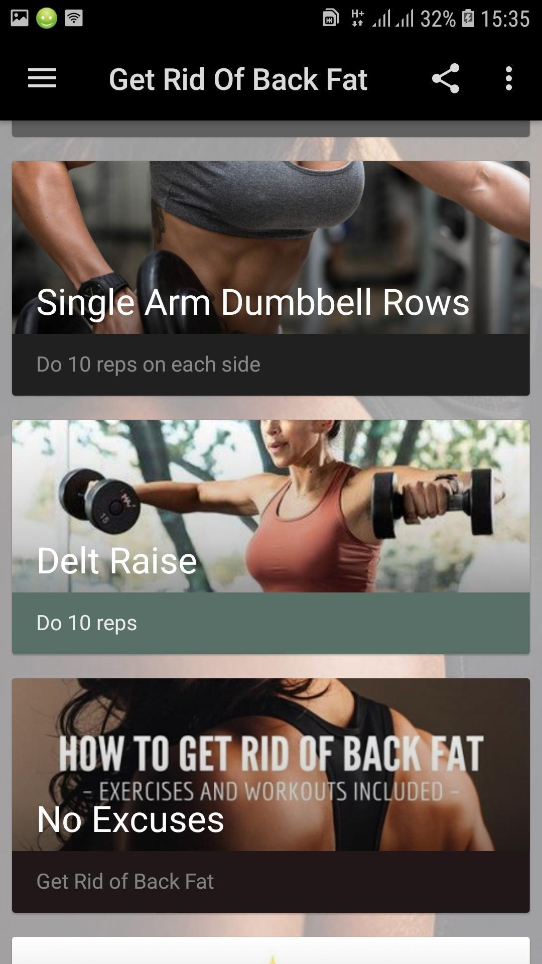 Back fat workouts with weights