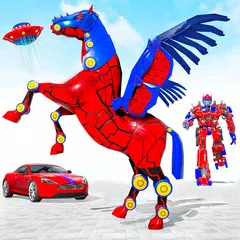 Flying Horse Robot Car Game – Robot Transform wars APK Herunterladen