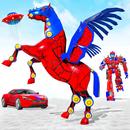 Flying Horse Robot Car Game – Robot Transform wars-APK