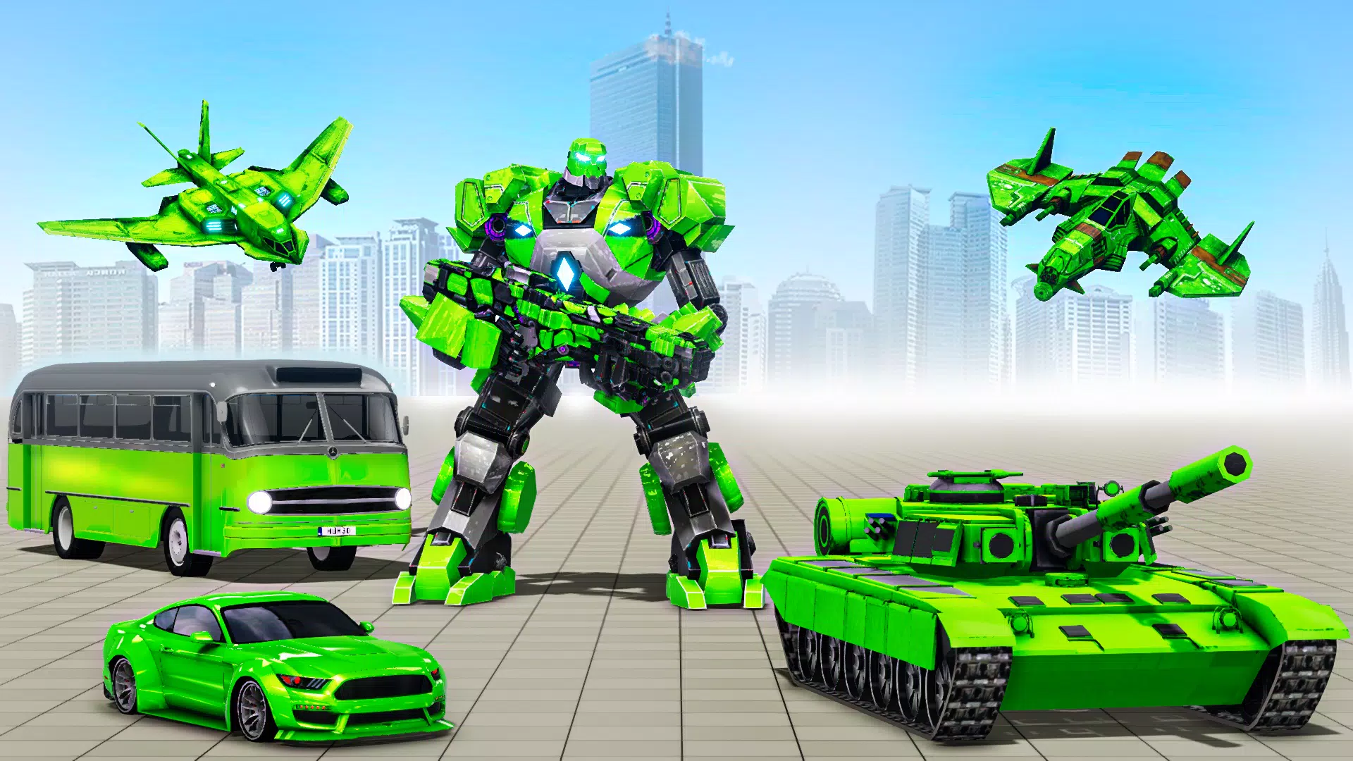 Tank Robot - Bus Robot Games voor Android Download