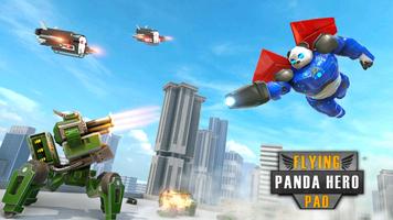Flying Police Panda Robot Game: Robot Car Game ảnh chụp màn hình 2