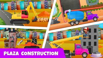 Construction Vehicles for Kids Affiche