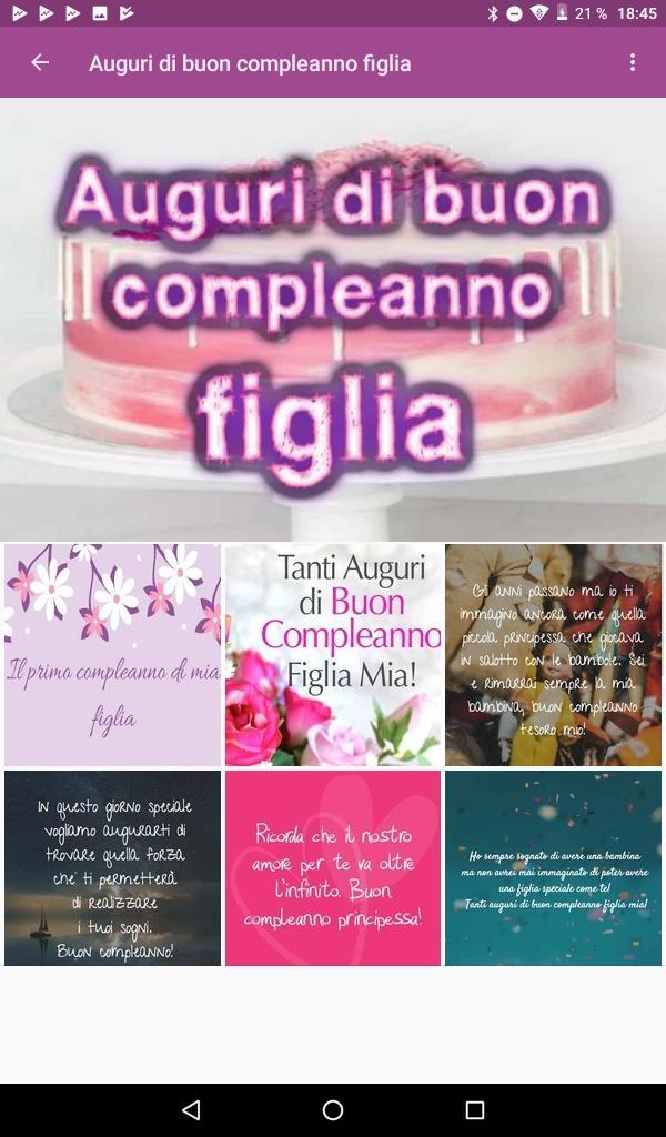 Auguri Di Compleanno Figlia Immagini E Dediche For Android