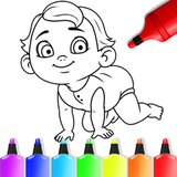 Cute Babies Coloring Pages آئیکن