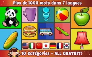 Bébé mots jeu enfants Affiche