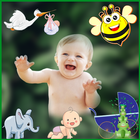 Baby Pics , Photo Editor and Video Maker أيقونة
