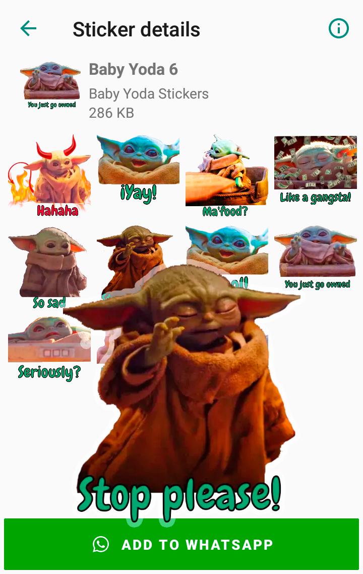 Baby Yoda Stickers For Android Apk Download