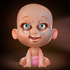 Le bébé dans l'horreur rose icône