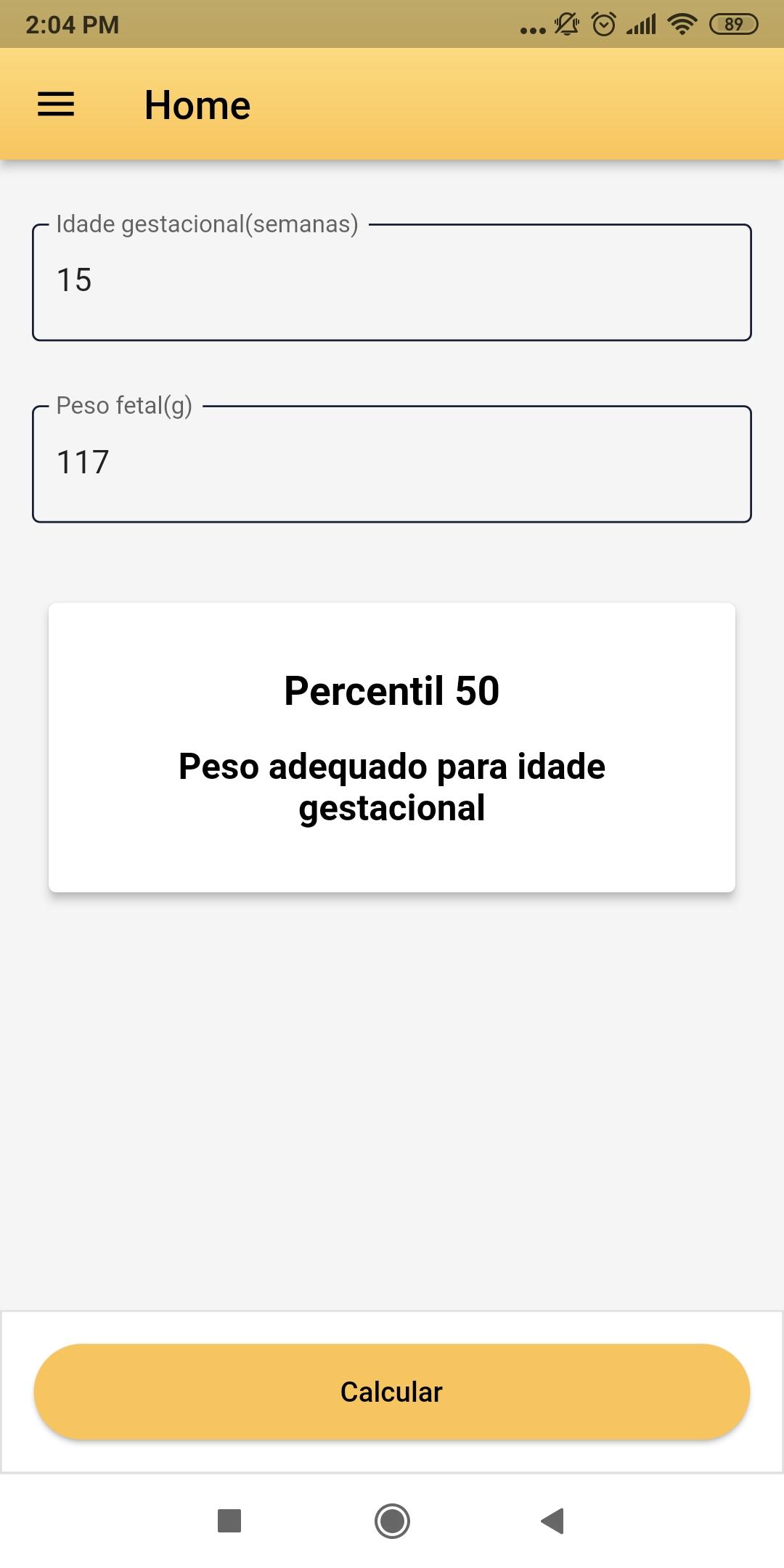Descarga de APK de Calculadora de Percentil Fetal para Android