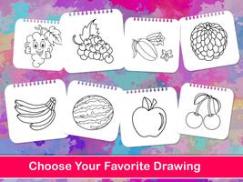 Fruits Coloring & Drawing Book 海報