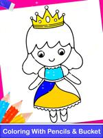 Princess Drawing Book For Kids スクリーンショット 1