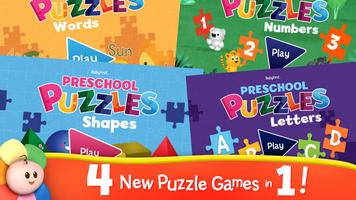 Poster Preschool Puzzles for Kids